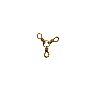 Esmerillon Triple de Pesca Quita Vueltas Latón Bronceado N° 6 Weller 100 Unds